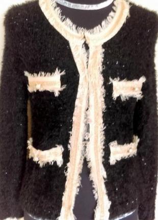 Ковта  кардиган травичка в стлі шанель 42/44 розм1 фото