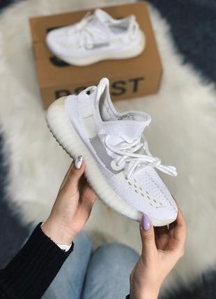 Adidas yeezy boost 350 v2 white 🔺женские кроссовки адидас изи 350 белые2 фото