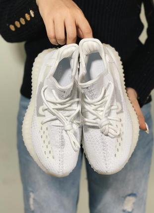 Adidas yeezy boost 350 v2 white 🔺женские кроссовки адидас изи 350 белые1 фото