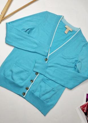 Джемпер женский голубого цвета на пуговицах с карманами от бретеля banana republic xs s2 фото