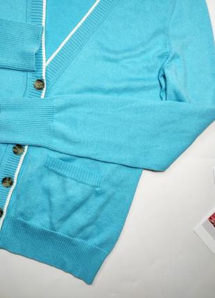Джемпер женский голубого цвета на пуговицах с карманами от бретеля banana republic xs s3 фото