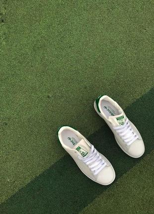 Кожаные кроссовки adidas stan smith в белом цвете (весна-лето-осень)😍3 фото