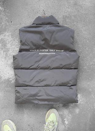 Унисекс жилетка. женские и мужские размеры 16, жилетка водоотталкивающая плащевка+ экопух