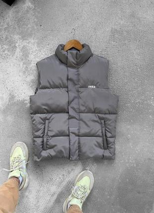 Унисекс жилетка. женские и мужские размеры 16, жилетка водоотталкивающая плащевка+ экопух