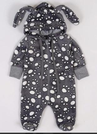 Человечек махровый теплый 56