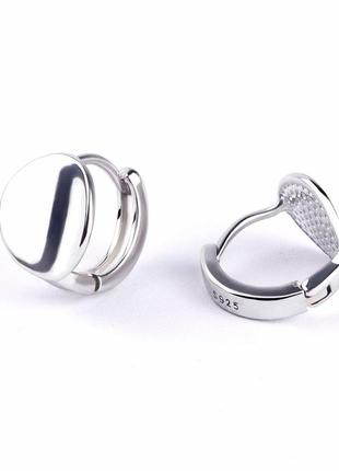 🛍 серьги серебро родий зеркало родированные 6