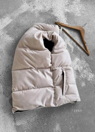 Жилетка вельвет + утеплювач екопух