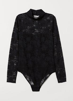 Новый кружевной боди h&m