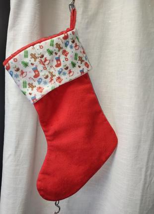Рождественский декор, носок для подарков " моё первое рождество"2 фото