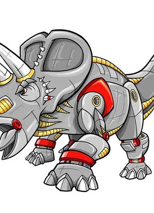 Набір для розпису за номерами космічний носоріг стратег розміром 30х30см (es159)