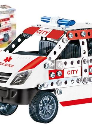 Конструктор металевий bambi швидка допомога 314дет, 8801