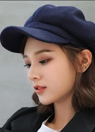 Берет кепка шапка синя