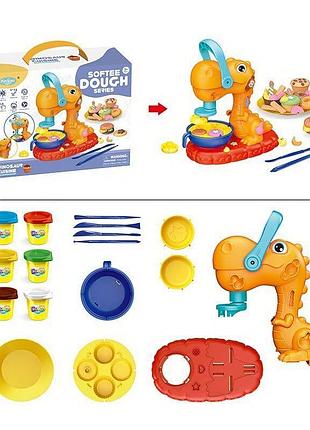 Игровой набор для лепки с инструментами динозаврик, 6 цветов, 808-63