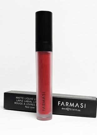 Жидкая матовая помада matte liquid lipstick 05 red love красная любовь фармаси farmasi 13036992 фото