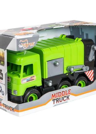 Игрушечное авто мусоровоз "middle truck" с контейнером, 39484