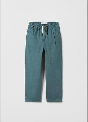 Штани з додаванням льону zara 9