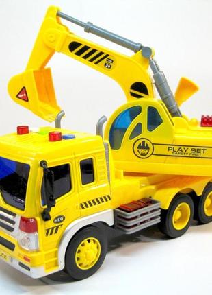 Машина игрушечная a-toys спецтехника эвакуатор инерция, свет, звук, wy310d