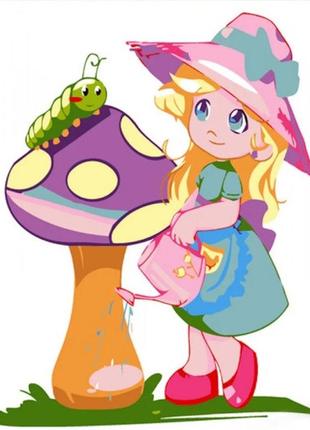 Набор для росписи по номерам маленькая помощница стратег 30х30см (es148)