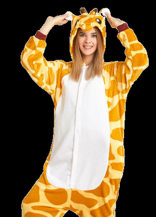 Пижама кигуруми жираф детский и взрослый кегуруми слип кенгуруми кгуруми жирафик жирафика5 фото