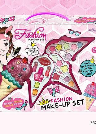 Косметика детская игровая 3 яруса, тени для век, помада, лак для ногтей, v71690a7