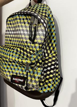 Городской рюкзак сумка бренд классный  ткань + кожа яркий крутой молодежный рюкзак повседневный