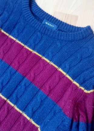 Свитер джемпер gant гант вящаный свитер кофта в полоску s фирменный джемпер5 фото