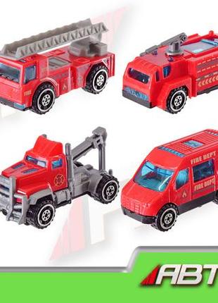 Игровой набор пожарной техники автопром матллические машинки, ps004-3