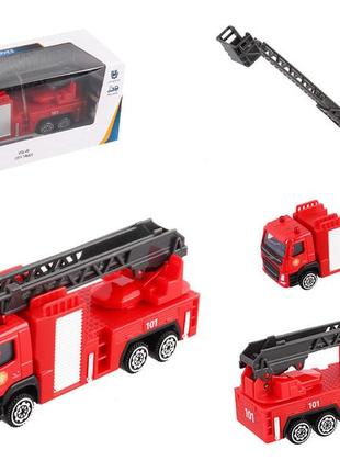Автомодель techno drive volvo пожарнаяя машина (со стрелой), 250302
