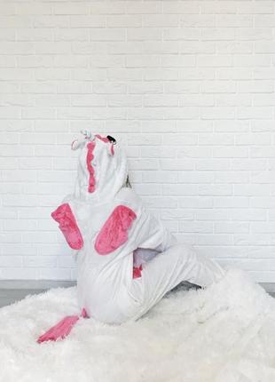 Піжама кігурумі єдиноріг пегас біло-рожевий дитячий та дорослий кегурумі сліп кенгурумі кінгурумі5 фото