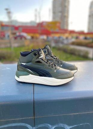 Кроссовки мужскые puma x-ray speed mid wtr green