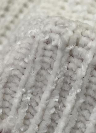 Ніжний укорочений оксамитовий светр з глибокими вирізами №4674 фото