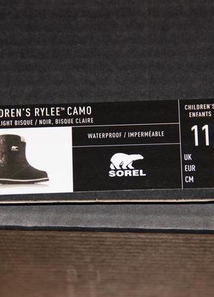 Дитячі зимові черевики sorel rylee camo 28, 31 розмір нові сорел3 фото