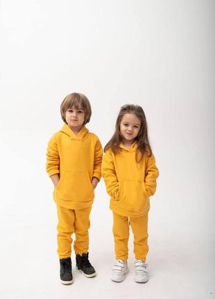 Спортивный костюм детский зимний base капучино комплект теплый толстовка штаны с начесом зима8 фото