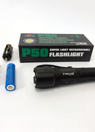 Ліхтарик ручний тактичний bailong bl-z01-p50, надпотужний ліхтарик, тактичні ліхтарі для полювання6 фото