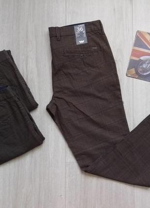 Мужские брюки в клетку р. 36/30 slim fit