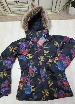 Нова жіноча зимова куртка пуховик columbia lay d down floral print xs