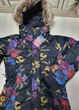 Новая женская зимняя куртка пуховик columbia lay d d down floral print xs3 фото