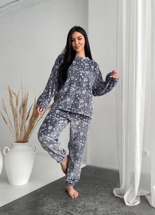 Костюм-пижама, двухсторонняя турецкая махра8 фото