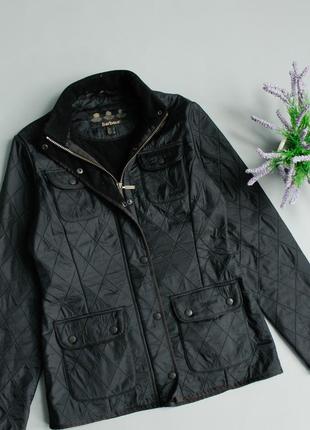 Barbour utility polarquilt стеганная куртка барюур женская черная стеганка 8 34 36 утеплена