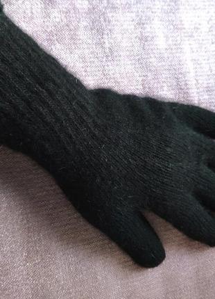 Теплі, в'язані жіночі рукавички, перчатки довгі з подвійної тканини.5 фото