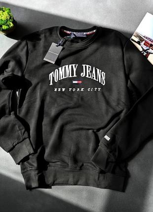 Мужской свитшот Tommy jeans черный / повседневные мужские кофты