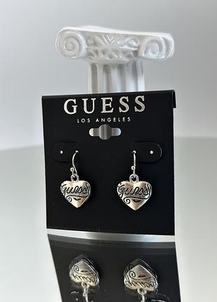 Сережки guess середки бижутерия подарок девушке