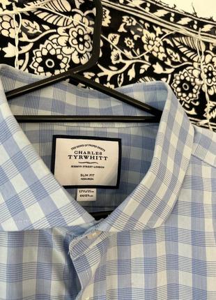 Charles tyrwhitt сорочка з довгим рукавом бавовна 100% в клітинку2 фото