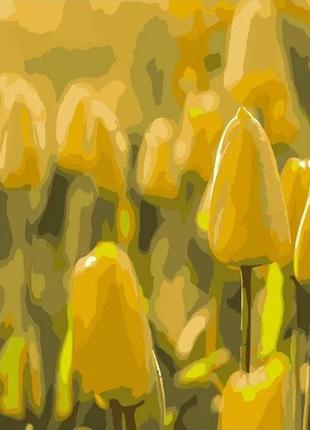 Набор для росписи по номерам желтые тюльпаны стратег 40х50см (dy090)