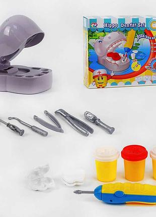 Набір для ліплення a-toys бегемотик, набір стоматолога, dr005