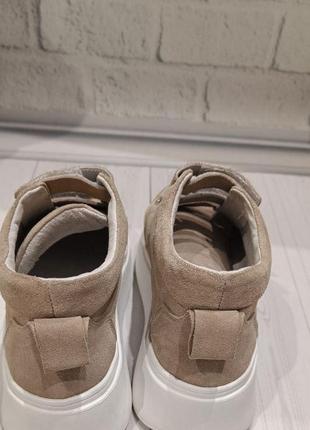 Модні черевики, кросівки жіночі замшеві, розмір 374 фото