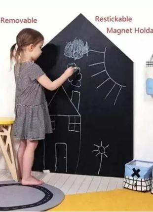 Самоклеющаяся пленка для рисования мелом black board sticker 60х100 см7 фото