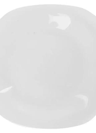 Тарілка склокераміка квадрат 11" (26,95см), 4шт/наб біла, ms-24011 фото