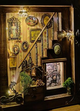 Booknook, диорама, 3d картина, room box