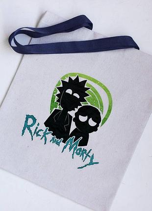 Эко сумка шоппер rick and morty